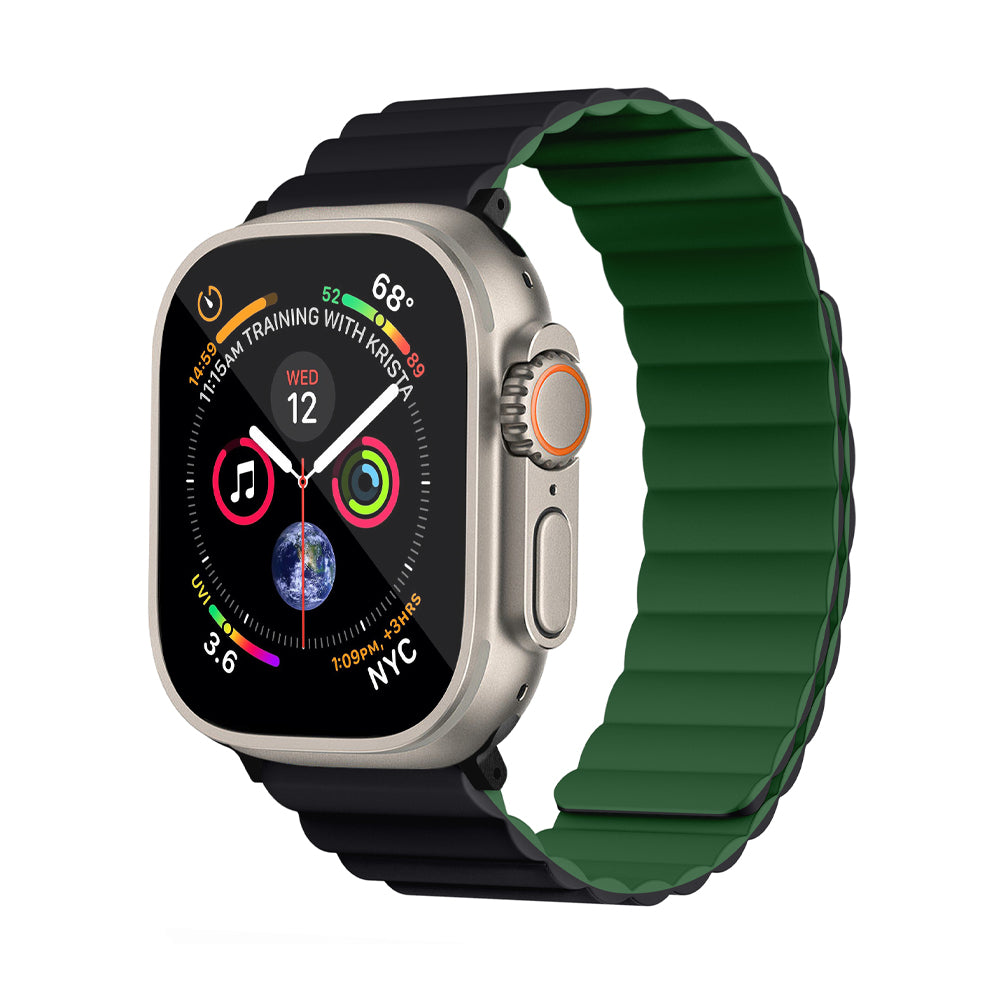 Invix Apple Watch Silicone Magnetic Band - White/Gray