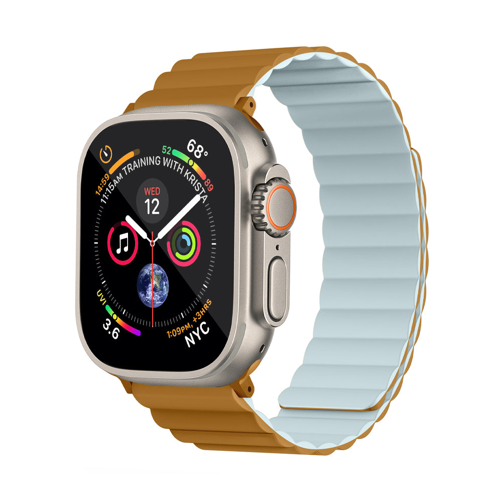 Invix Apple Watch Silicone Magnetic Band - White/Gray