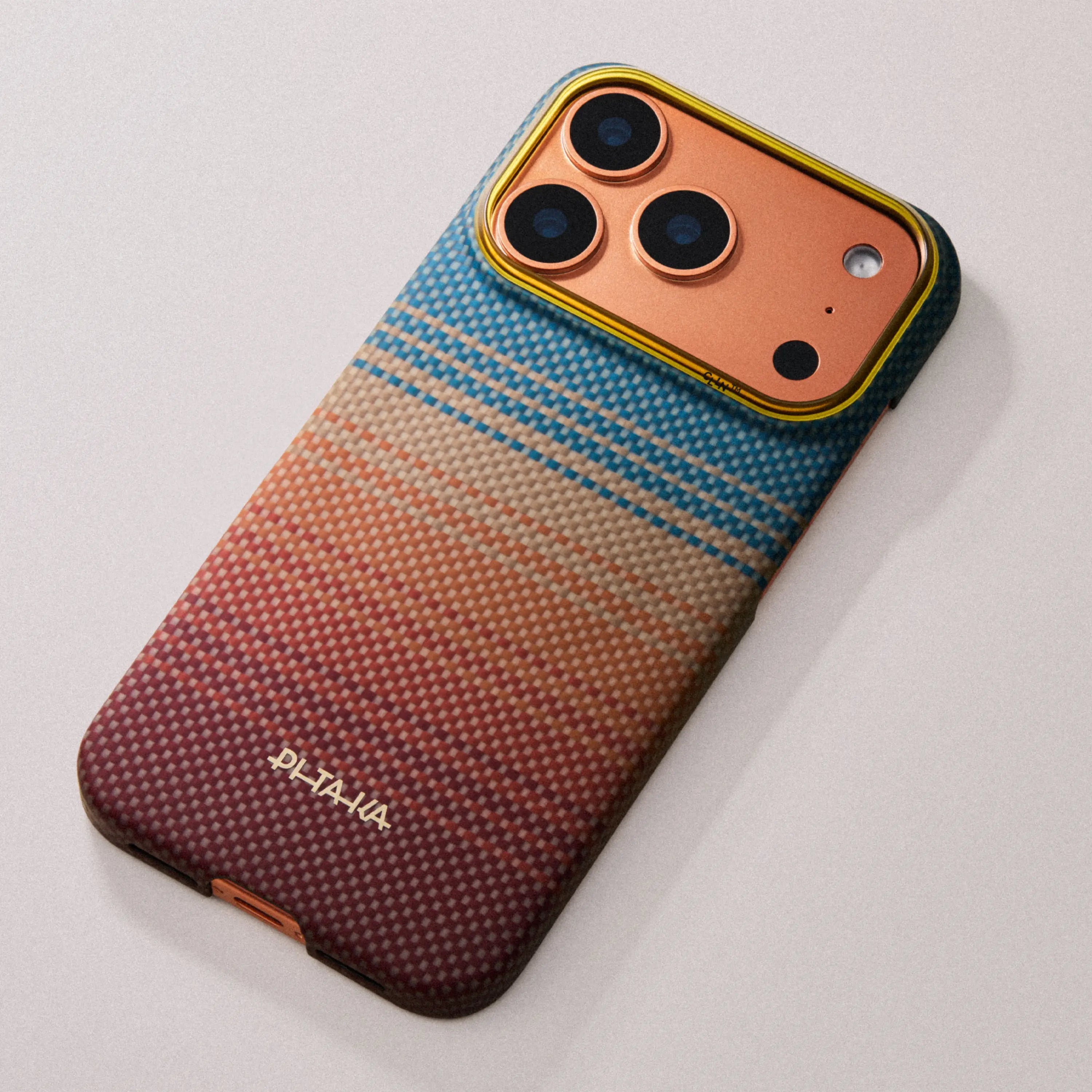 Pitaka Ultra-Slim Case With PitaTap Camera Control for iPhone 17 Pro Max - Sunset California Dream 01