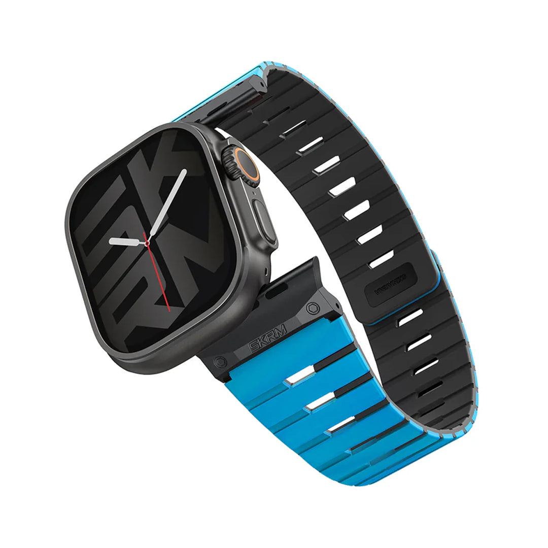Skinarma Gemini Magnetic Apple Watch Strap 49/46/45/44mm - Orange/Black