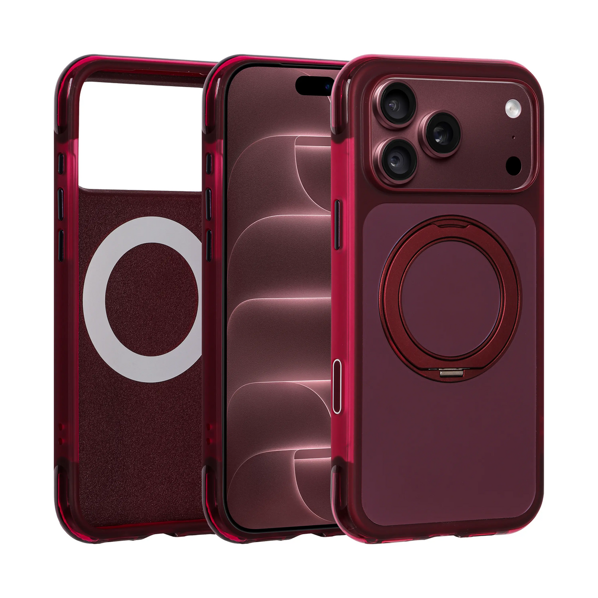 Standix PC + TPU Hybrid Case With 360° Rotating Kickstand For iPhone 18 Pro Max