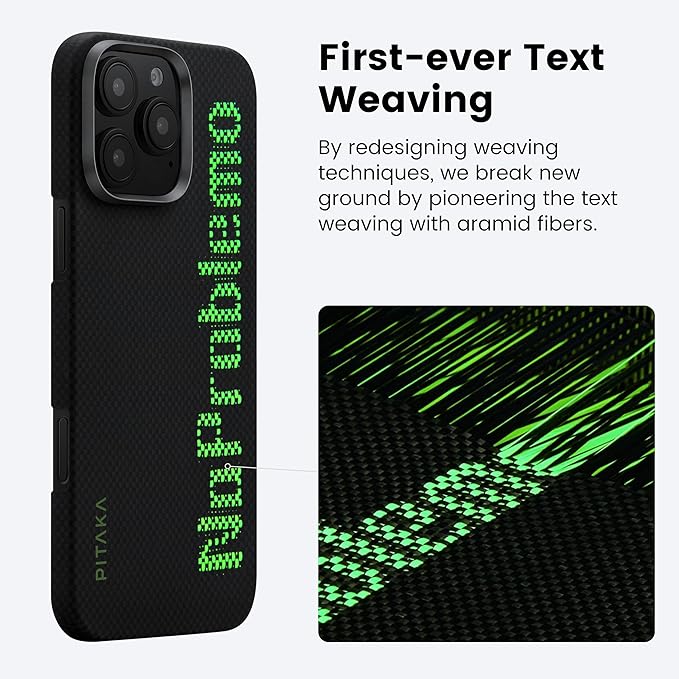 Aries Collaborative Luminous Case Tactile Woven Case for iPhone 16 Pro Max - No Problemo