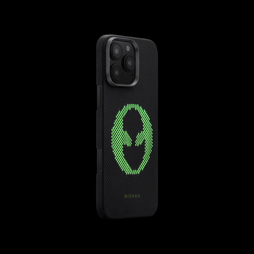 Aries Collaborative Luminous Case Tactile Woven Case for iPhone 16 Pro Max - Alien