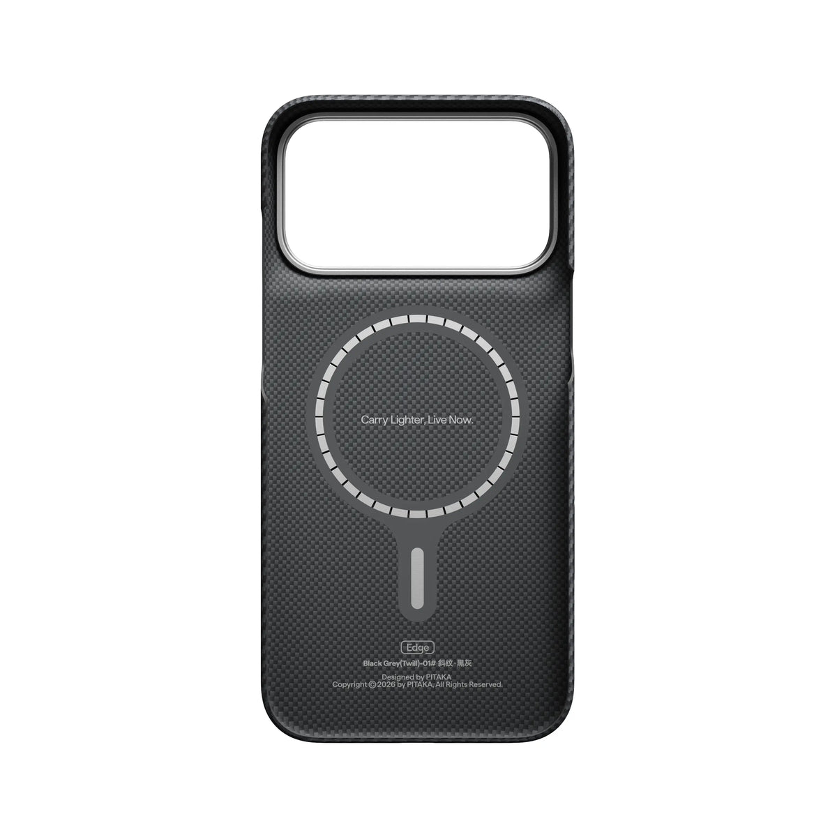 Pitaka Ultra-Slim Case With PitaTap Camera Control for iPhone 18 Pro Max - Black/Gray