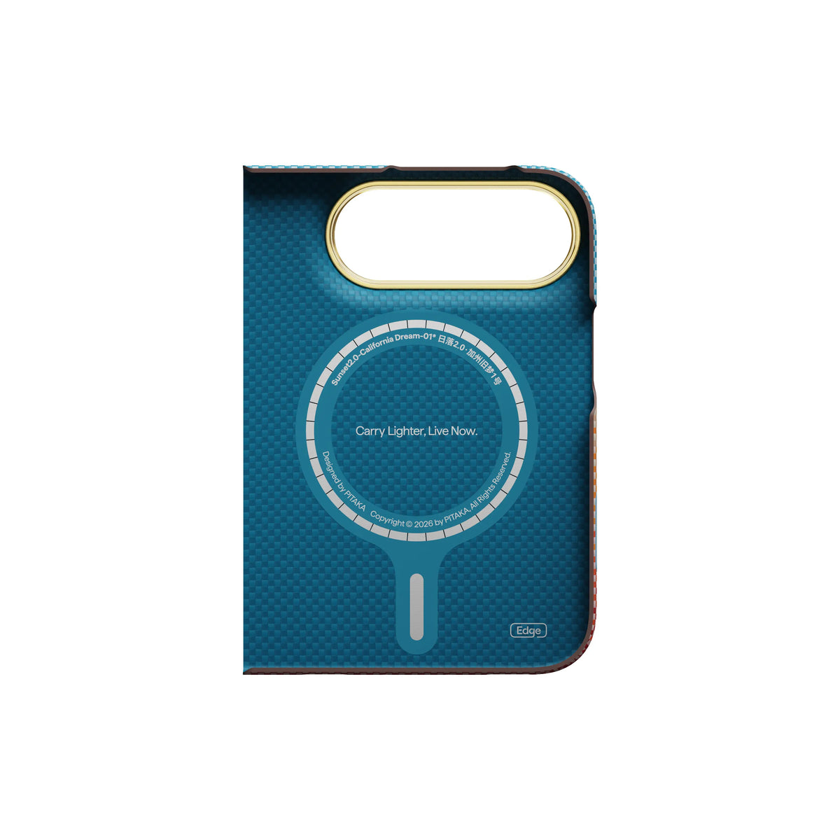 Pitaka Edge Aramid Fiber Case With PitaTap Camera Control For iPhone Duo - Sunset California