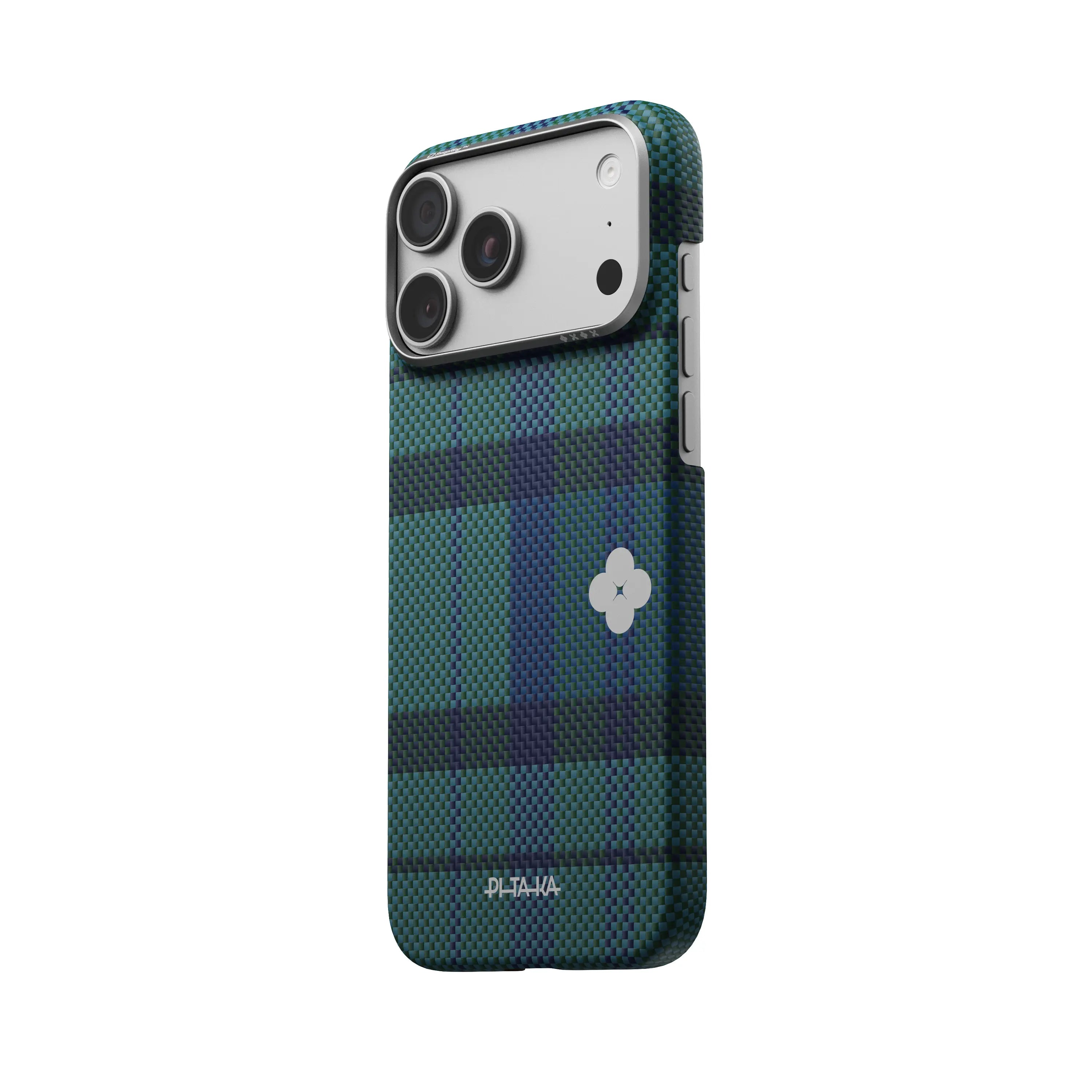 Pitaka Ultra-Slim Case With PitaTap Camera Control for iPhone 17 Pro - Forest Dawn