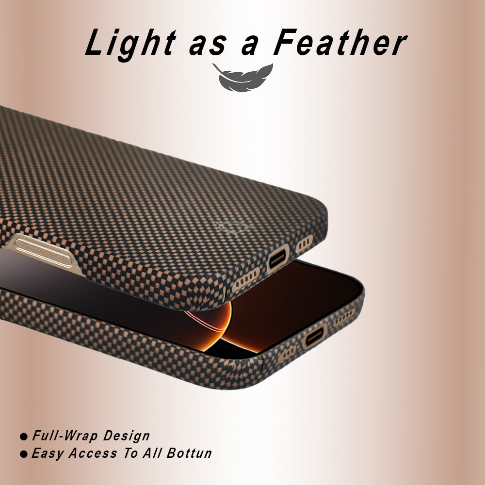 A-Case Aramid Fiber Slim Case For iPhone 16 Pro Max - Desen