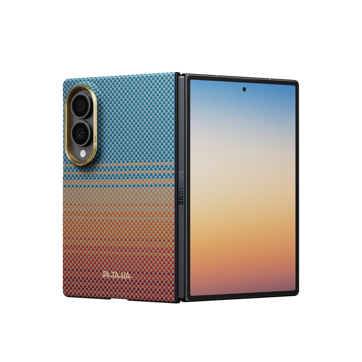 Pitaka Z Fold 8 Fusion Weaving Case With Ultra-Slim Touch - California Sunset