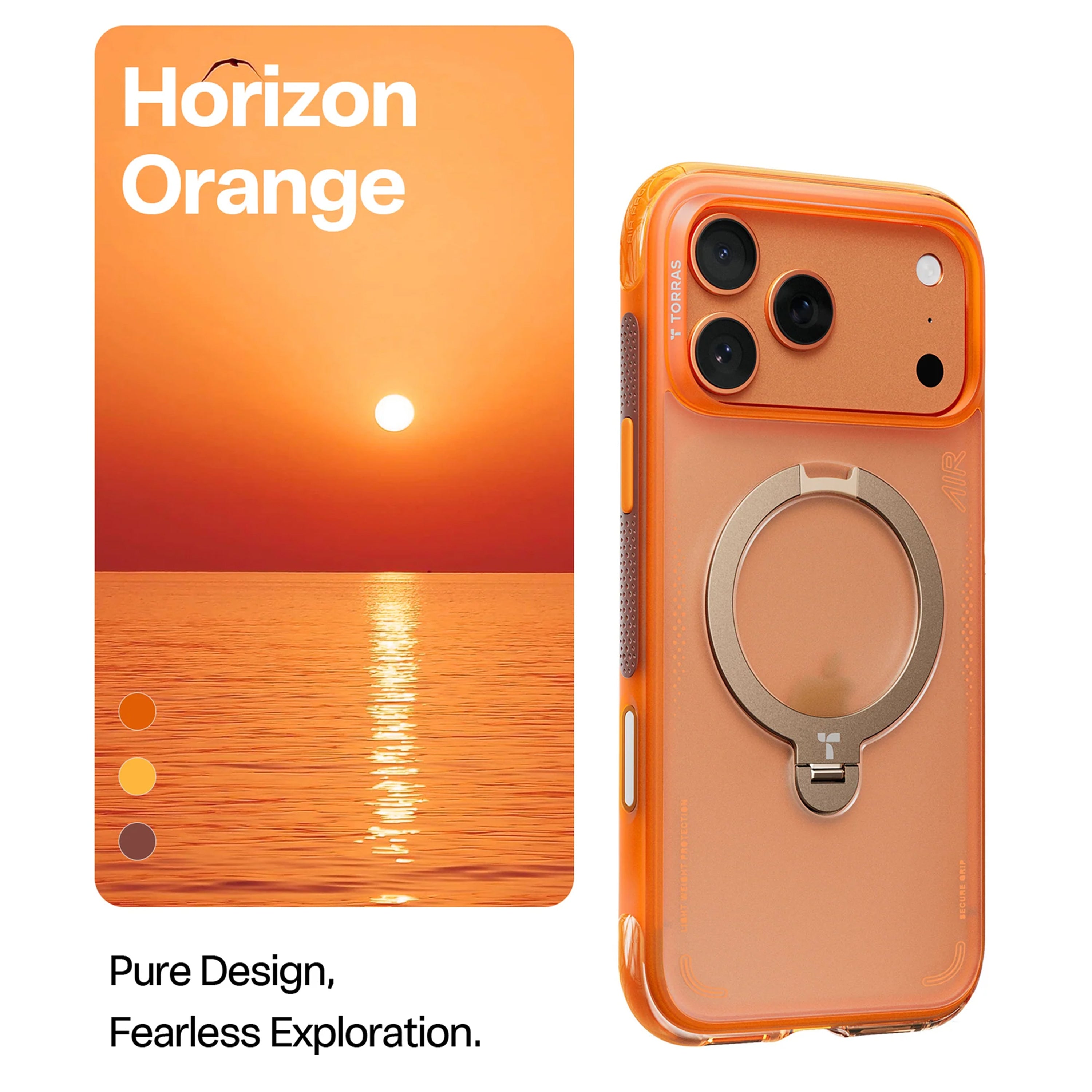 Torras Ostand Q3 Air for iPhone 17 Series - Orange