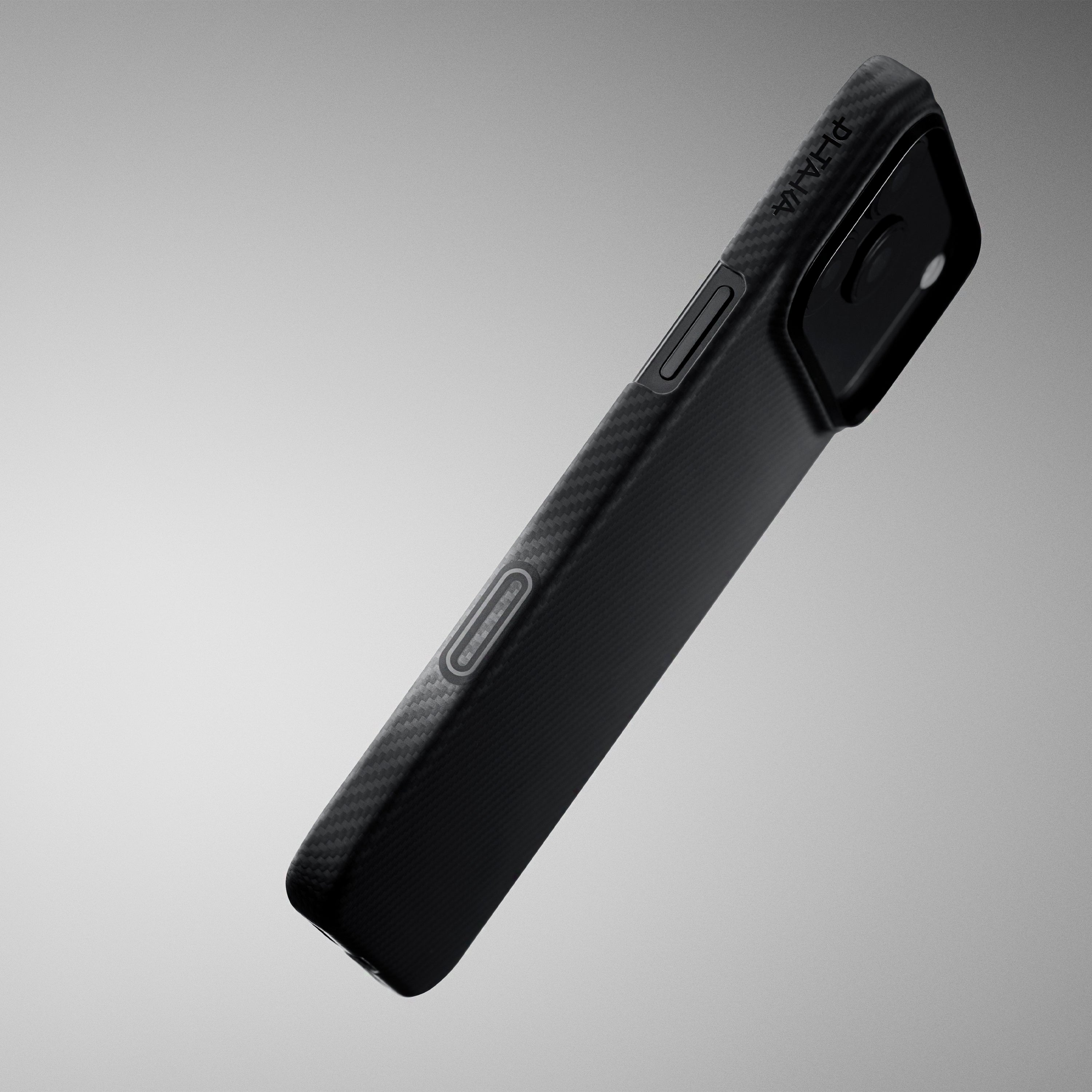 Pitaka Aramid Fiber Ultra-Slim Case With PitaTap Camera Control for iPhone 17 Pro - Black/Gray