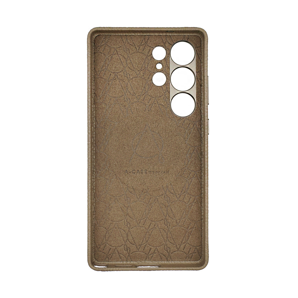 A-Case Genuine Leather Case For S25 Ultra With Strap - Amur Pro