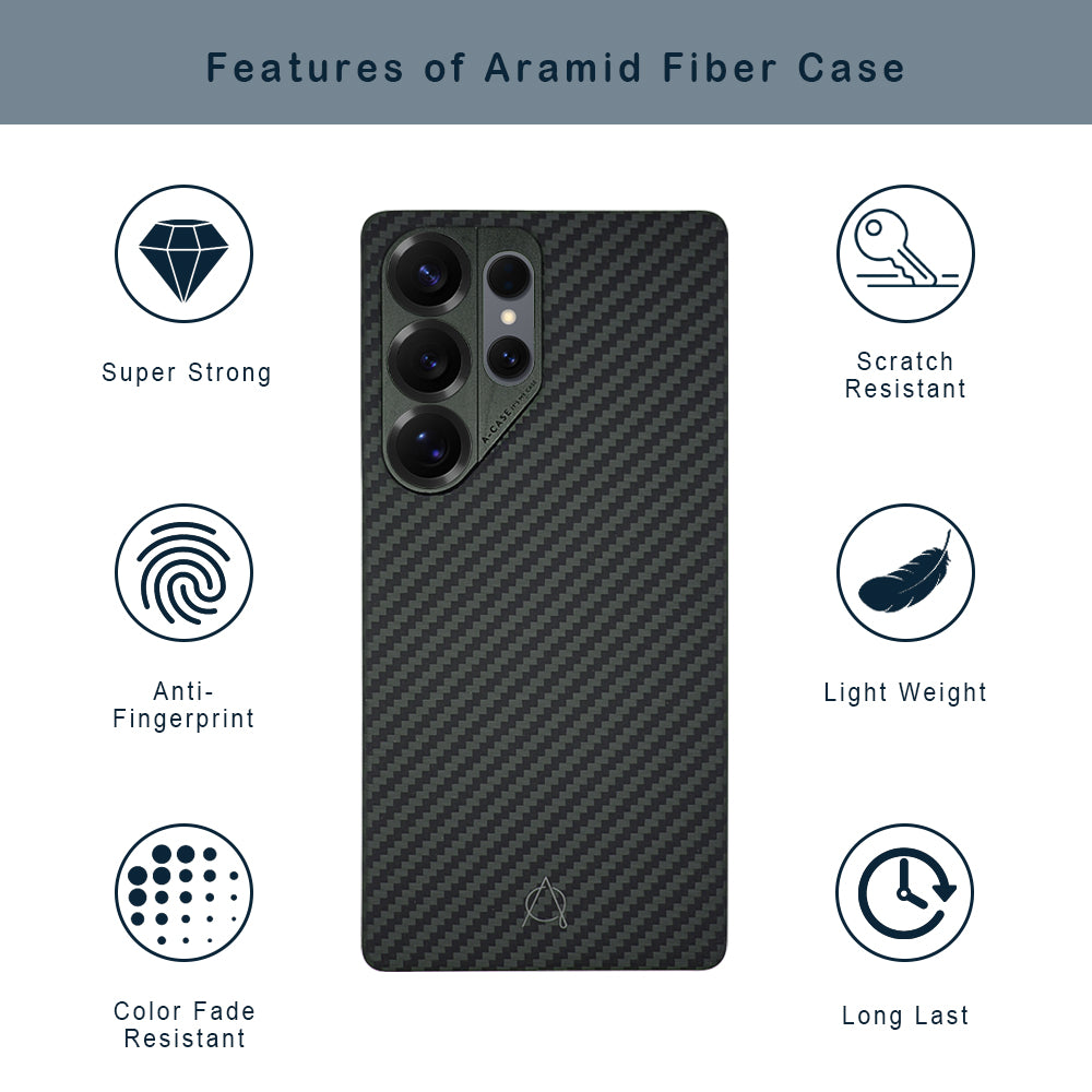 A-Case Kavar Aramid Fiber Case for Galaxy S25 Ultra 1500D - Kavar