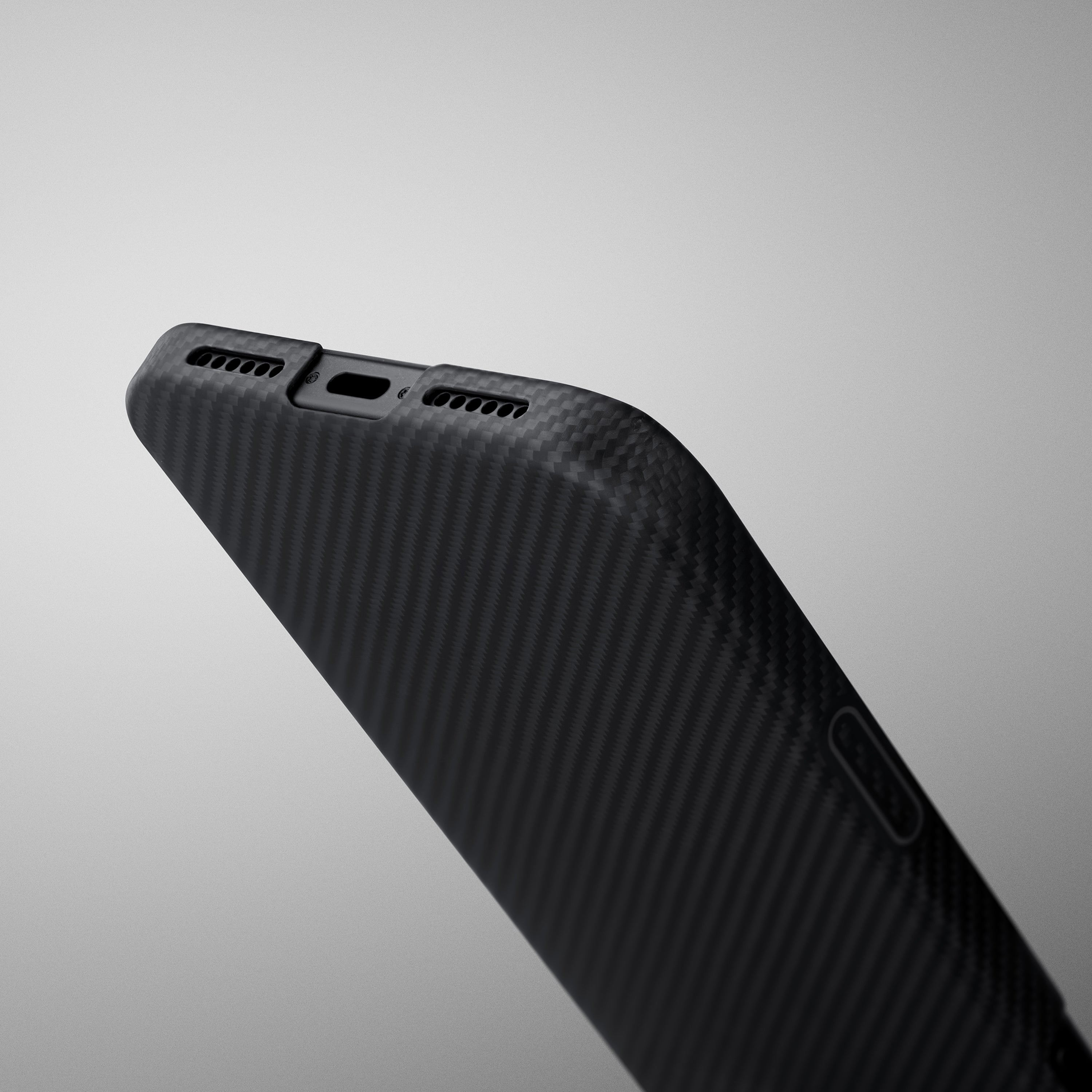 Pitaka Aramid Fiber Ultra-Slim Case With PitaTap Camera Control for iPhone 17 Pro - Black/Gray