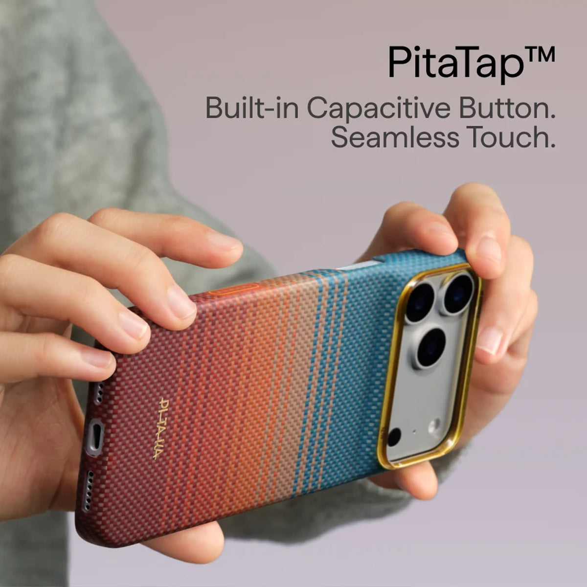 Pitaka Ultra-Slim Case With PitaTap Camera Control for iPhone 18 Pro - Sunset California