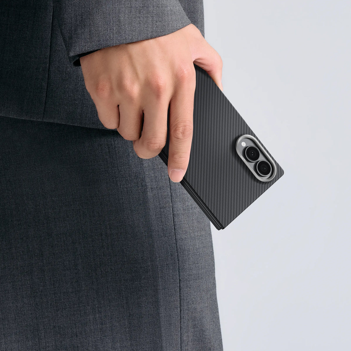 Pitaka Z Fold 8 Fusion Weaving Case With Ultra-Slim Touch - Black/Gray