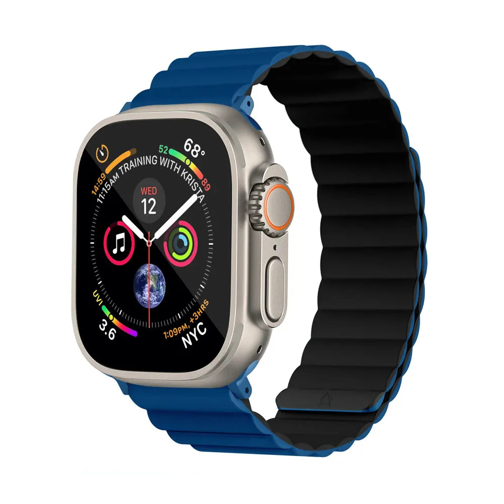 Invix Apple Watch Silicone Magnetic Band - Black/yellow