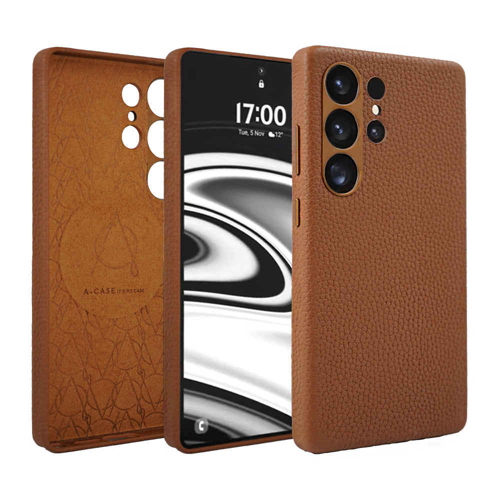 A-Case Genuine Leather Case for Galaxy S25 Ultra - Amur