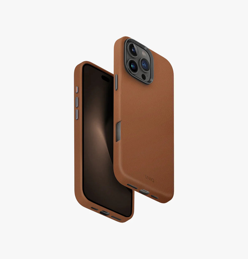 Uniq Lyden Vegan Leather Case For iPhone 16 Series - Gray