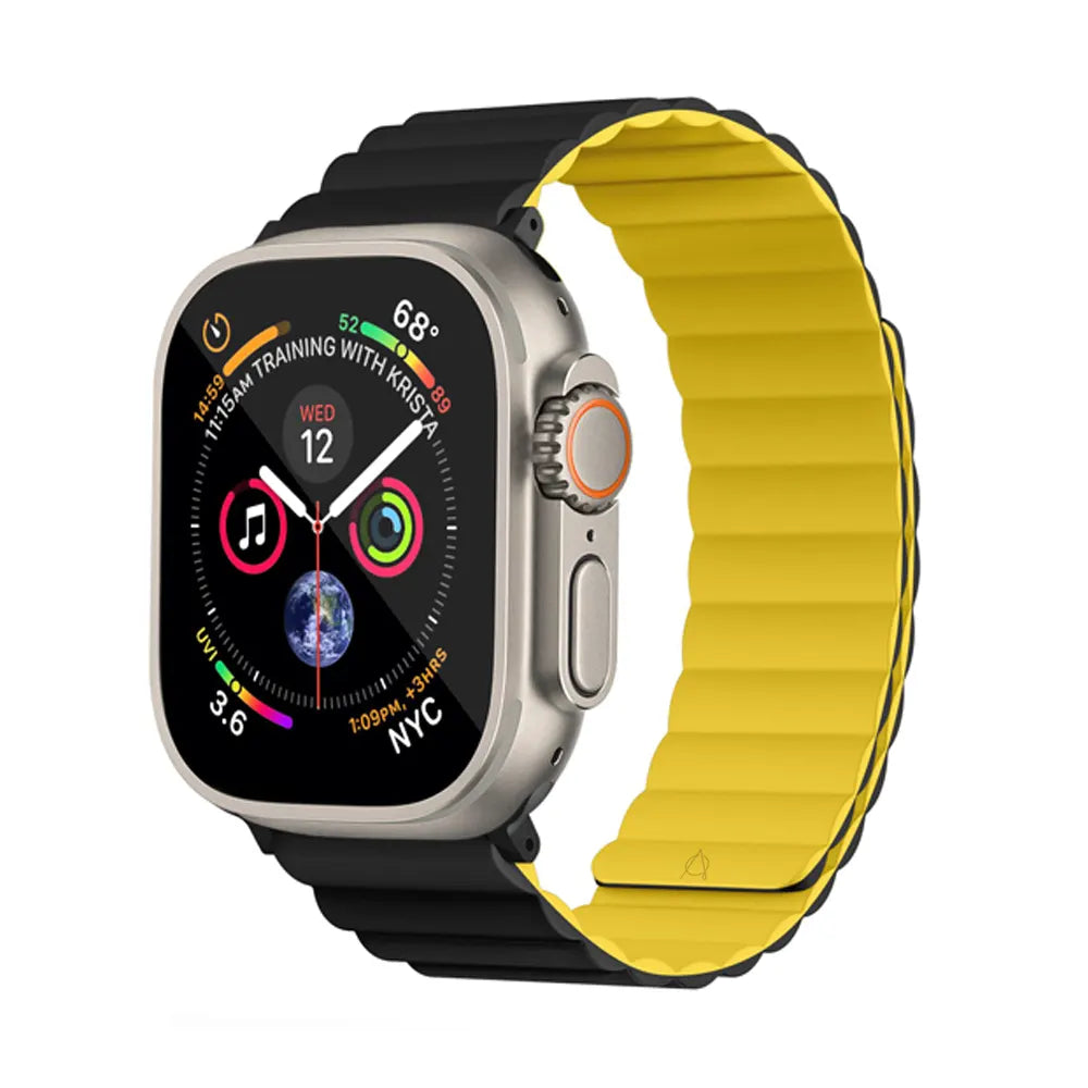 Invix Apple Watch Silicone Magnetic Band - White/Gray