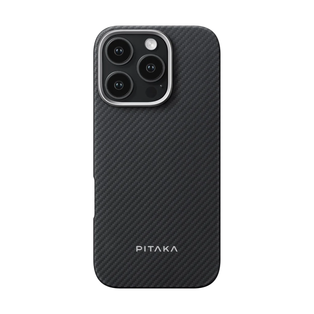 Pitaka Aramid Fiber Ultra-Slim Case for iPhone 16 Pro Max - Black/Gray