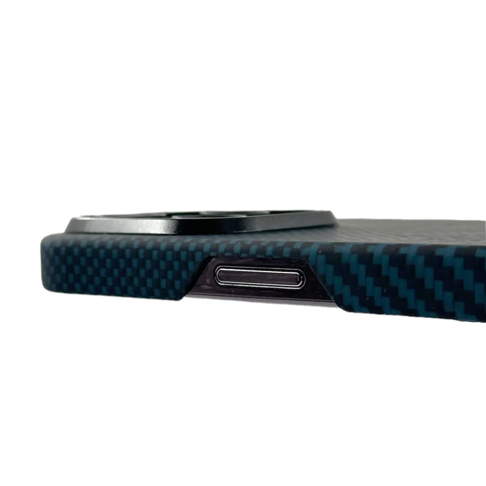 Zikzak Aramid Fiber Case For iPhone 15 Pro Max - Blue