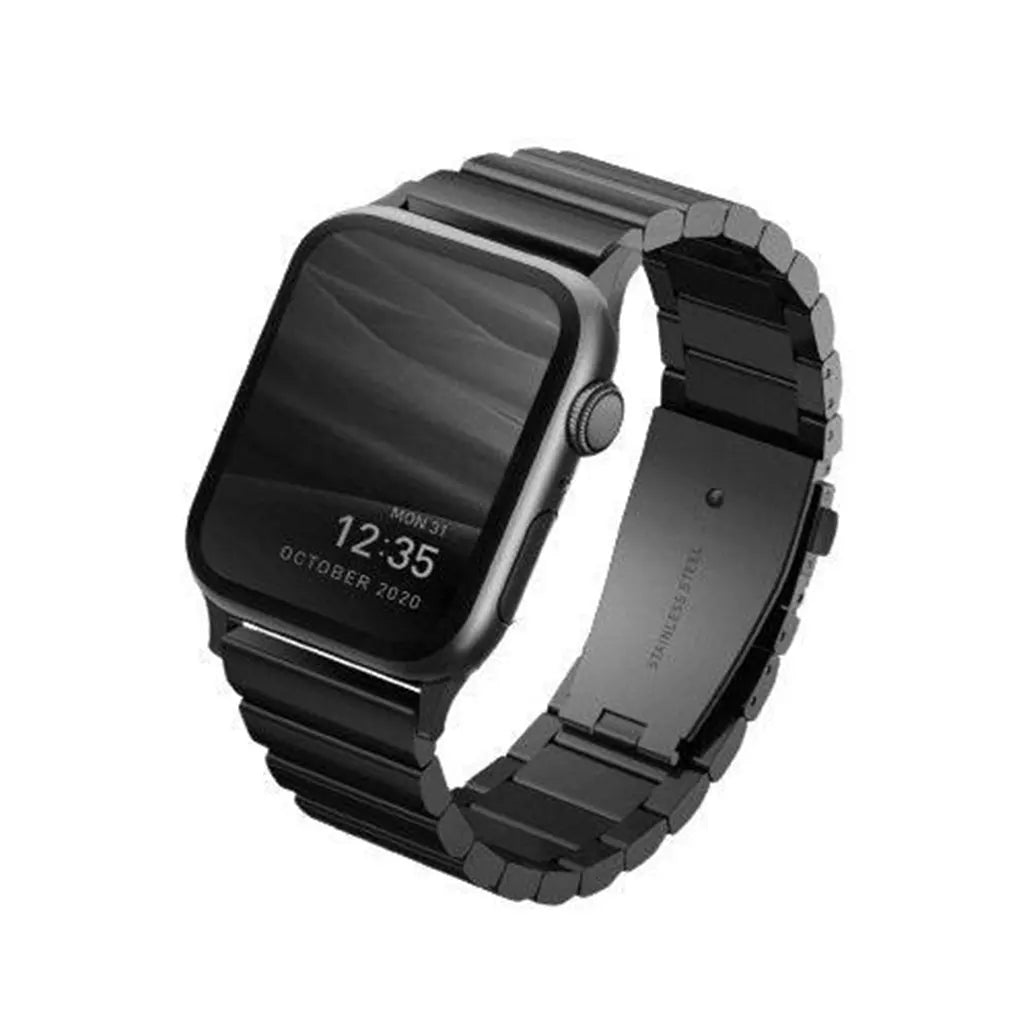 Uniq Strova Apple Watch steel strap 49/45/44/42mm -Black