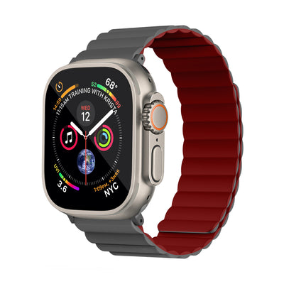 Invix Apple Watch Silicone Magnetic Band - Black/yellow