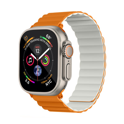 Invix Apple Watch Silicone Magnetic Band - White/Gray