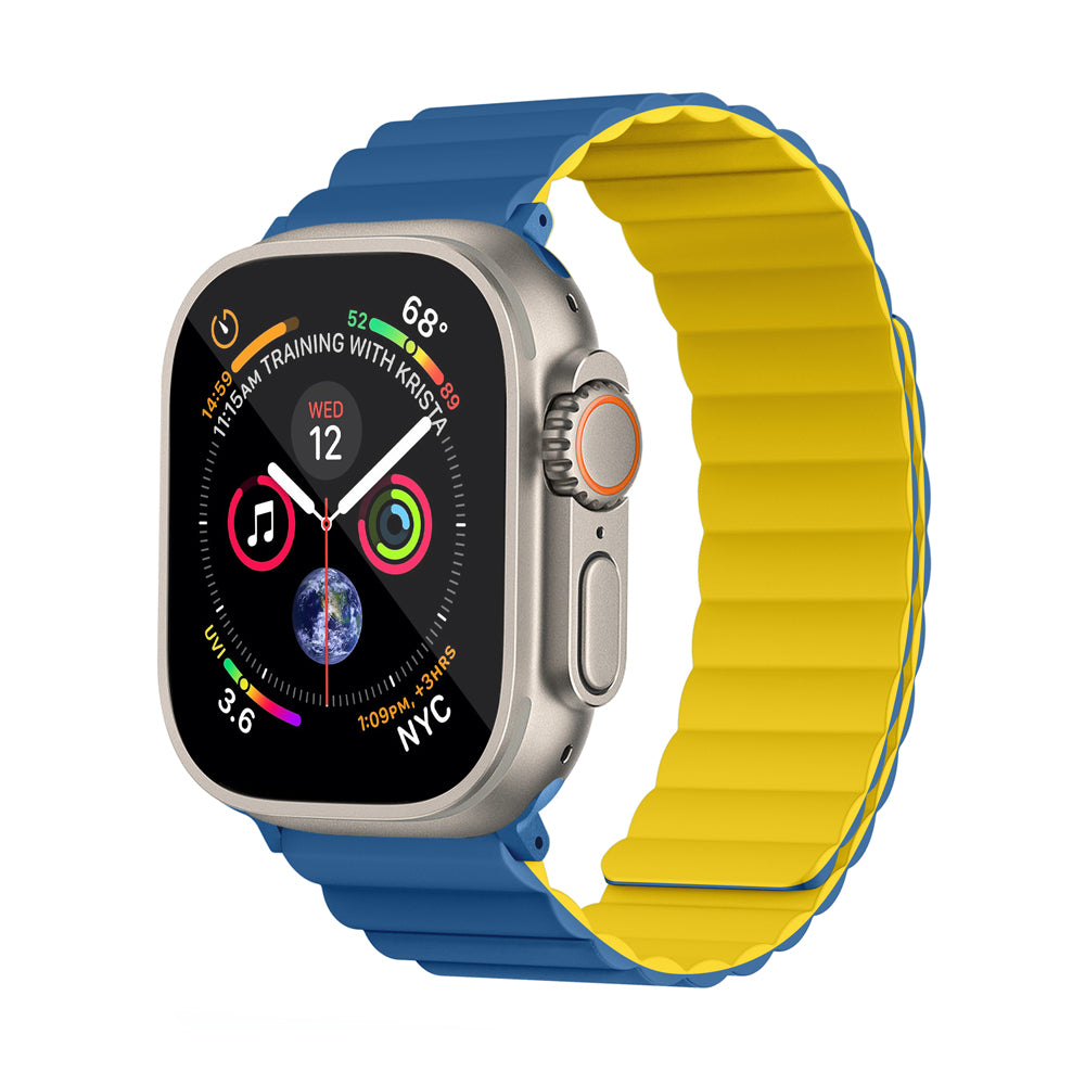 Invix Apple Watch Silicone Magnetic Band - White/Gray