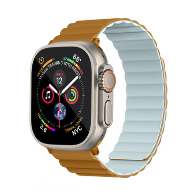 Invix Apple Watch Silicone Magnetic Band - White/Gray