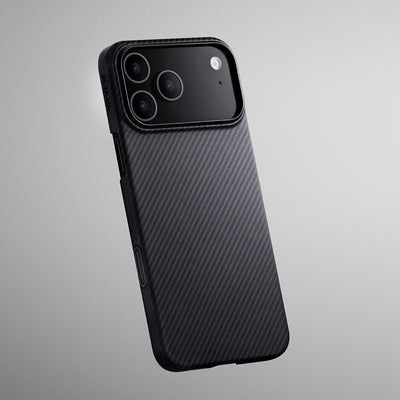 Pitaka Aramid Fiber Ultra-Slim Case With PitaTap Camera Control for iPhone 17 Pro - Black/Gray