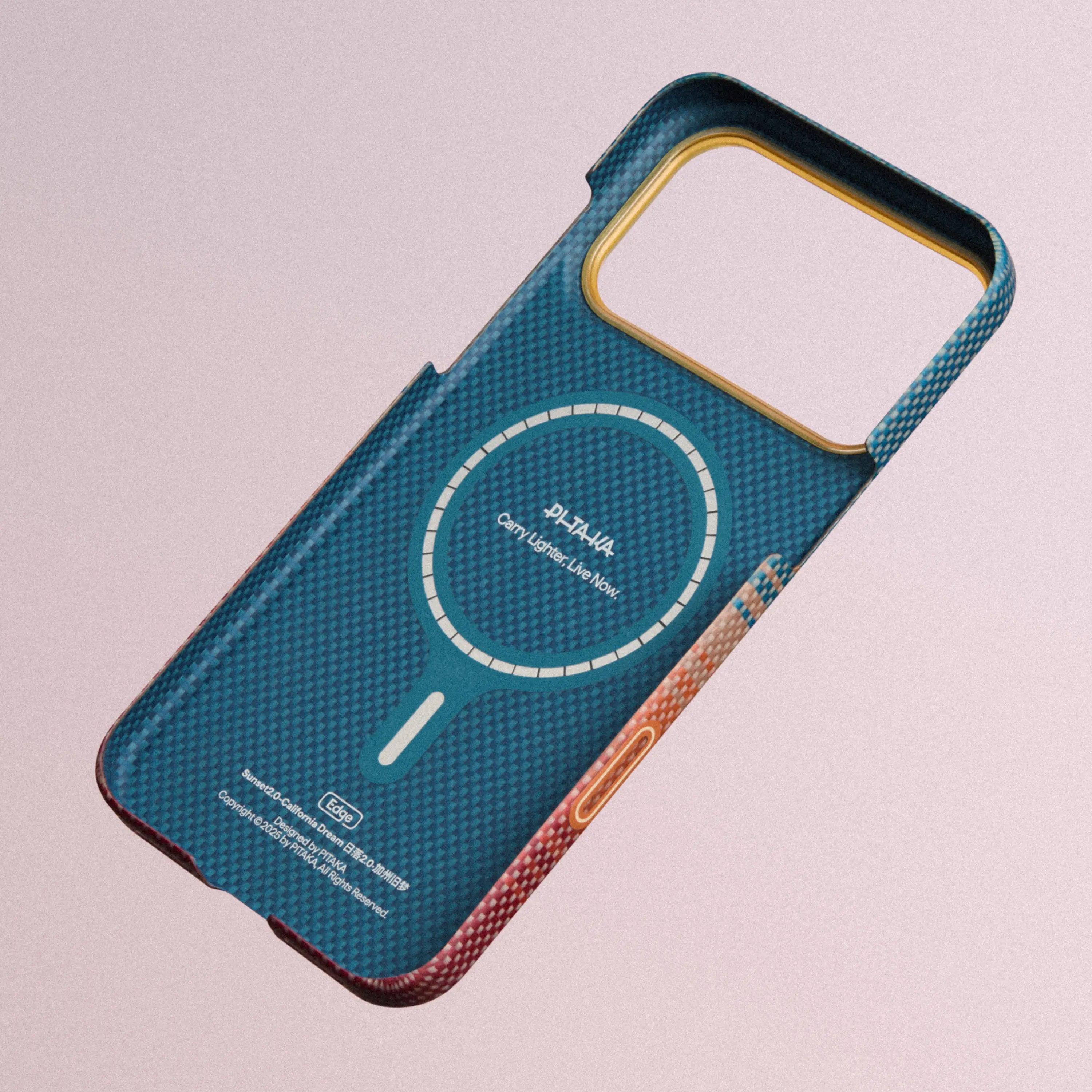 Pitaka Ultra-Slim Case With PitaTap Camera Control for iPhone 17 Pro Max - Sunset California Dream 01