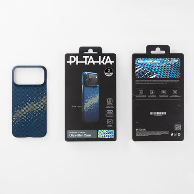 Pitaka Aramid Fiber Ultra-Slim Case With PitaTap Camera Control for iPhone 17 Pro Max - Milky Way Galaxy