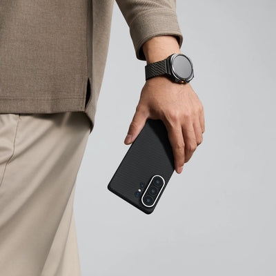 Pitaka Tactile Woven Case for Samsung S26 Ultra - Black/Gray