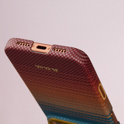 Pitaka Ultra-Slim Case With PitaTap Camera Control for iPhone 17 Pro Max - Sunset California Dream 01