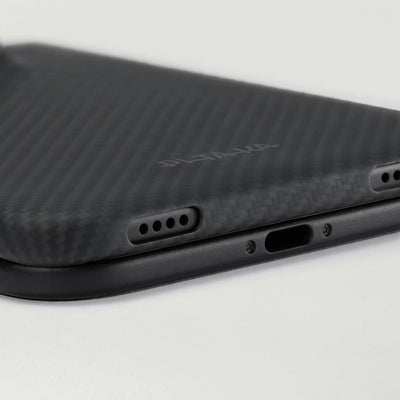 Pitaka Edge Aramid Fiber Case With PitaTap Camera Control For iPhone Duo - Black/Gray
