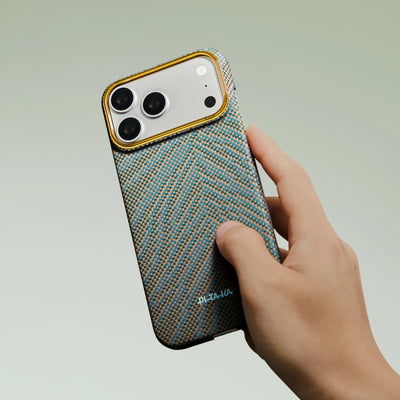 Pitaka Ultra-Slim Case With PitaTap Camera Control for iPhone 17 Pro - Breath of Veins