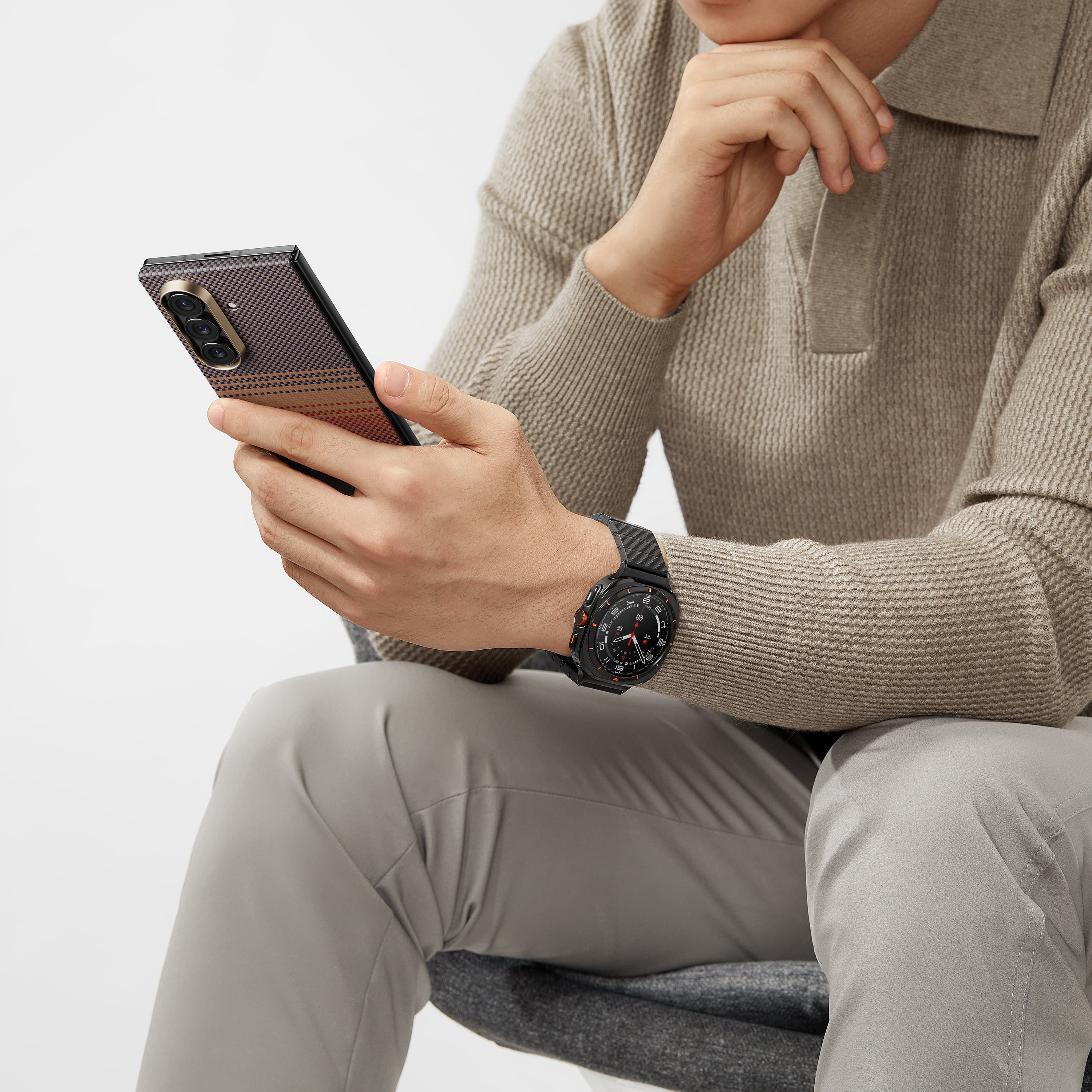 Pitaka Z Fold 7 Fusion Weaving Case With Ultra-Slim Touch - Sunset