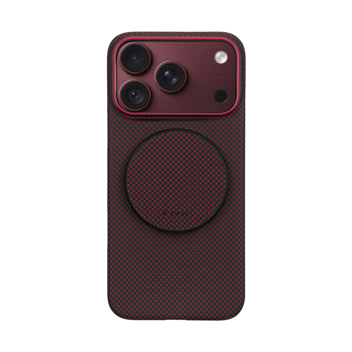 A-Case Aramid Fiber Phone Case With Grip 2 in 1 For iPhone 18 Pro Max - Desen