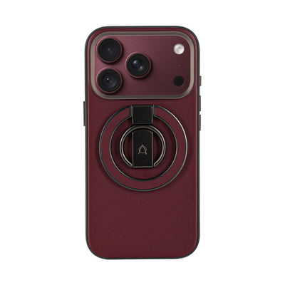 A-Case Vegan Leather 2 in 1 Phone Case With Ring Holder For iPhone 18 Pro Max - Kilyos