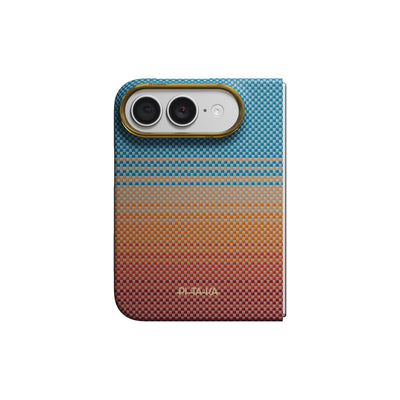 Pitaka Edge Aramid Fiber Case With PitaTap Camera Control For iPhone Duo - Sunset California
