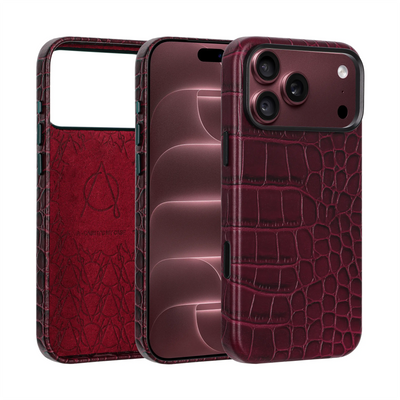 A-Case Genuine Leather Crocodile Pattern Case for iPhone 18 Pro Max – Javan
