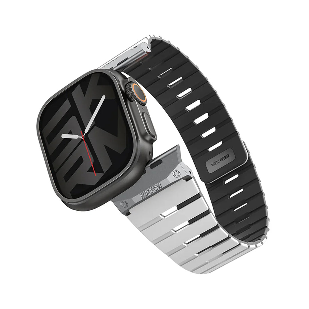 Skinarma Gemini Magnetic Apple Watch Strap 49/46/45/44mm - Black/Orange