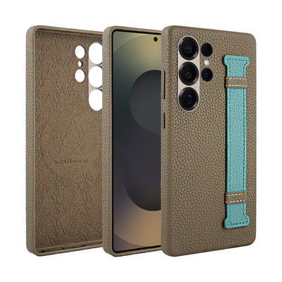 A-Case Genuine Leather Case For S25 Ultra With Strap - Amur Pro