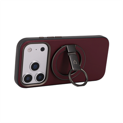 A-Case Vegan Leather 2 in 1 Phone Case With Ring Holder For iPhone 18 Pro Max - Kilyos