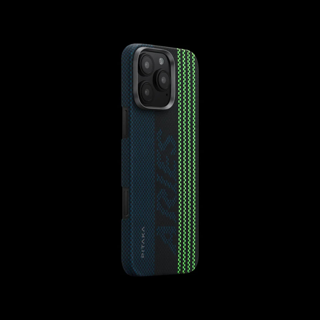 Aries Collaborative Luminous Case Tactile Woven Case for iPhone 16 Pro - Credit card