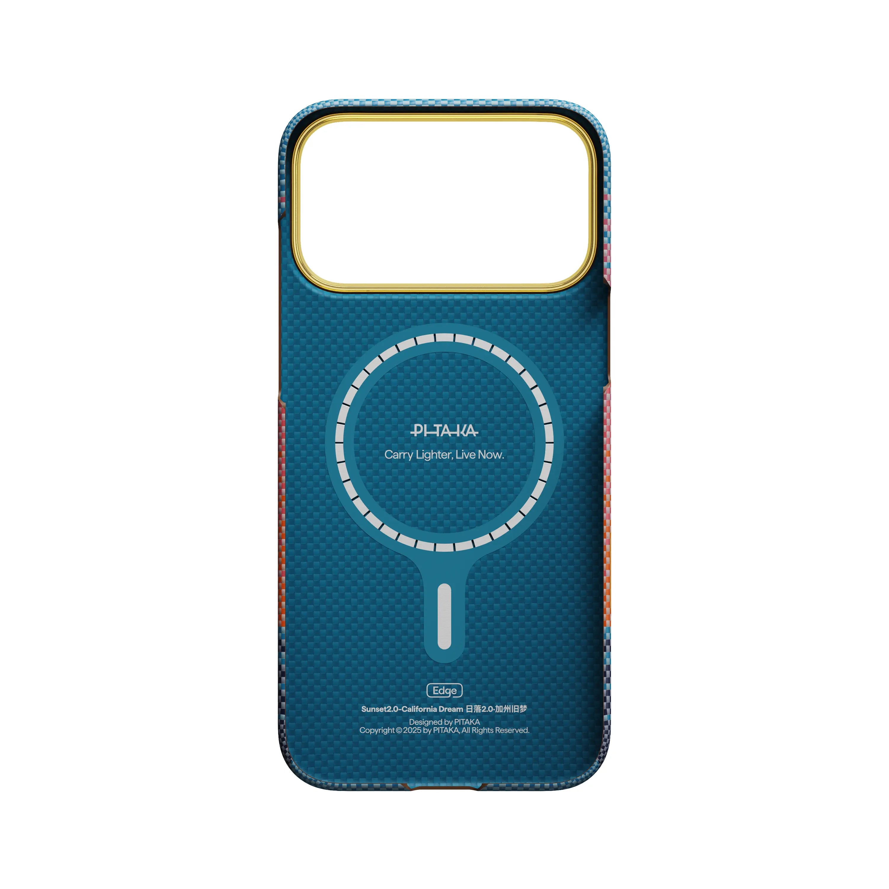 Pitaka Ultra-Slim Case With PitaTap Camera Control for iPhone 17 Pro Max - Sunset California Dream 04