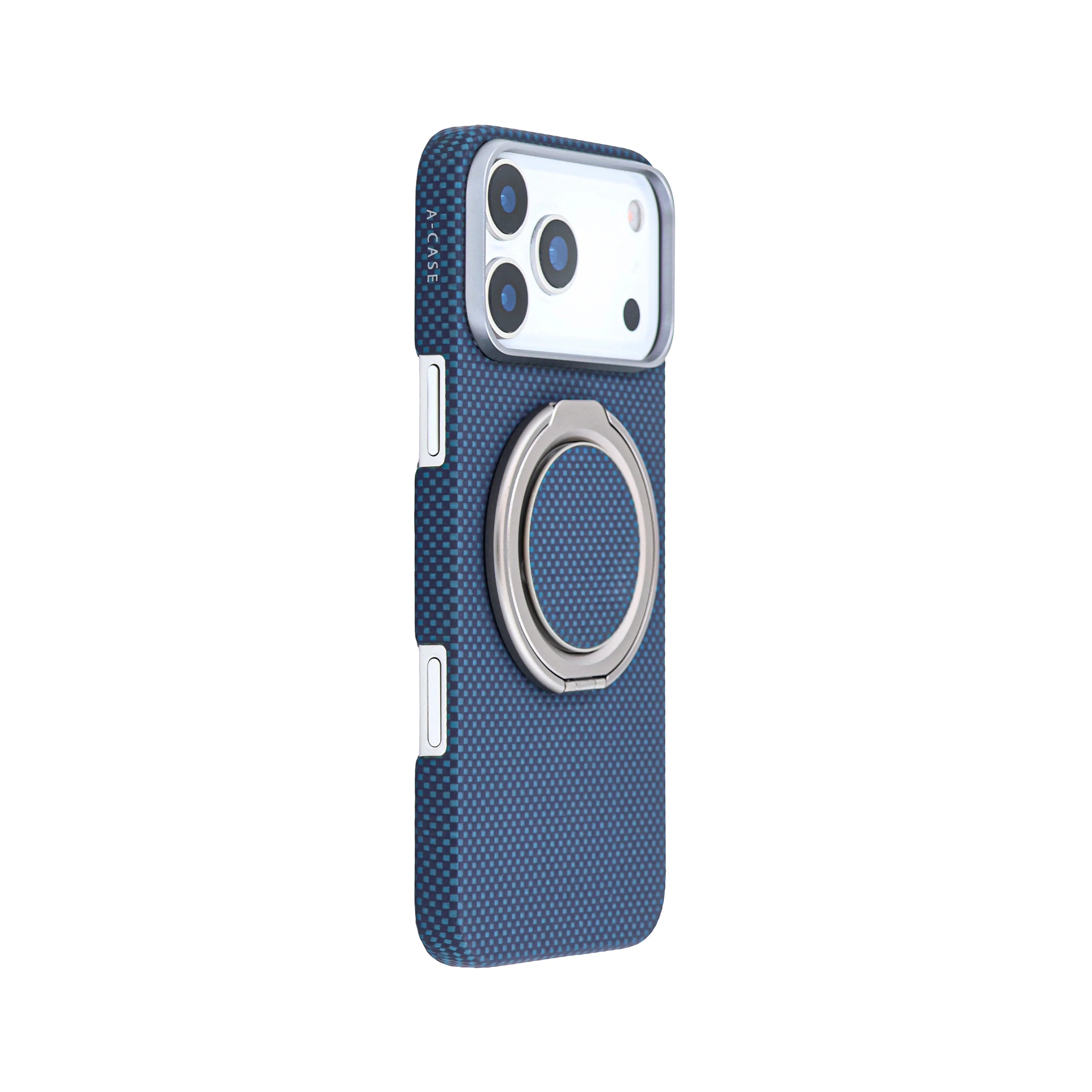 A-Case Aramid Fiber Magnetic Phone Grip with Metal Stand - Desen