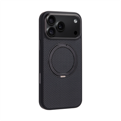 A-Case Aramid Fiber Phone Case With Stand For iPhone 18 Pro - Desen