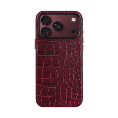 A-Case Genuine Leather Crocodile Pattern Case for iPhone 18 Pro Max – Javan